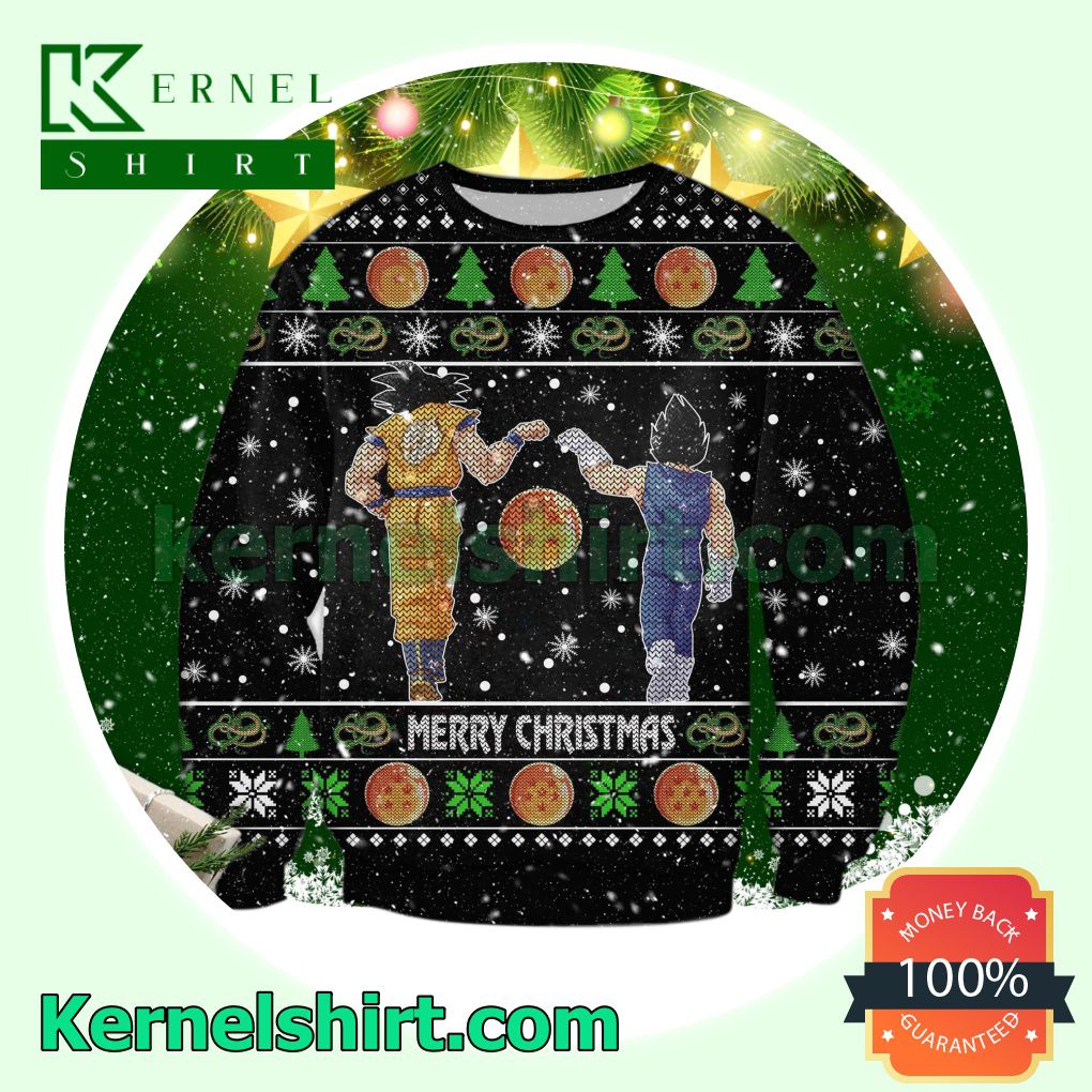 Goku & Gohan Dragon Ball Z Manga Anime Knitted Christmas Jumper