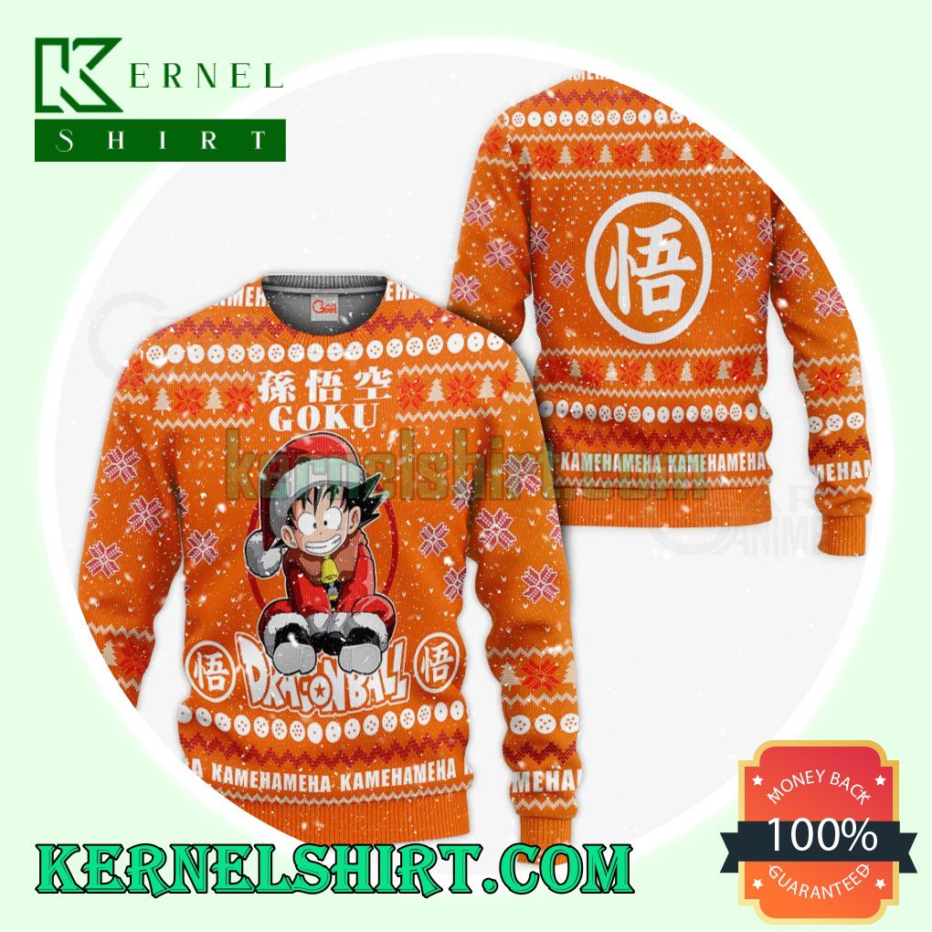 Goku Kid Dragon Ball Anime Knitting Christmas Sweatshirts