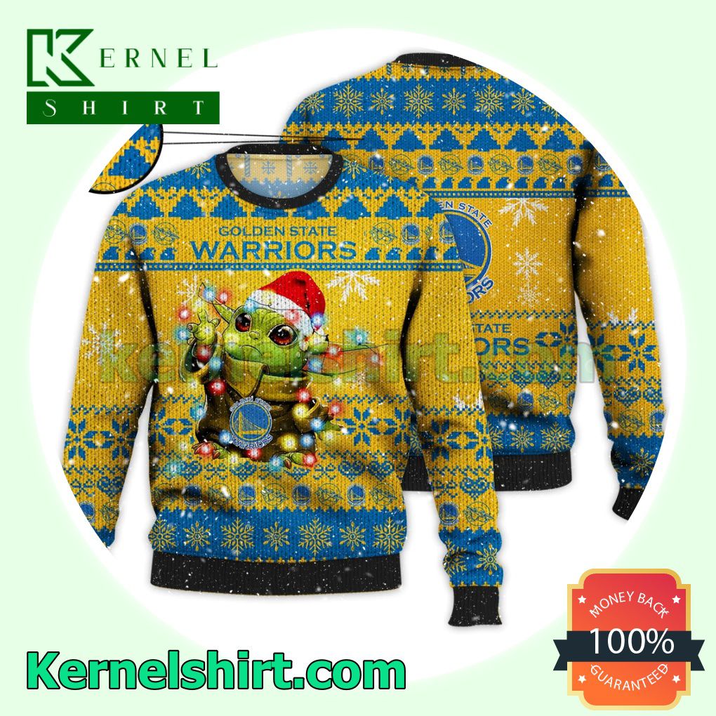 Golden State Warriors Grogu NBA Xmas Knitted Sweater