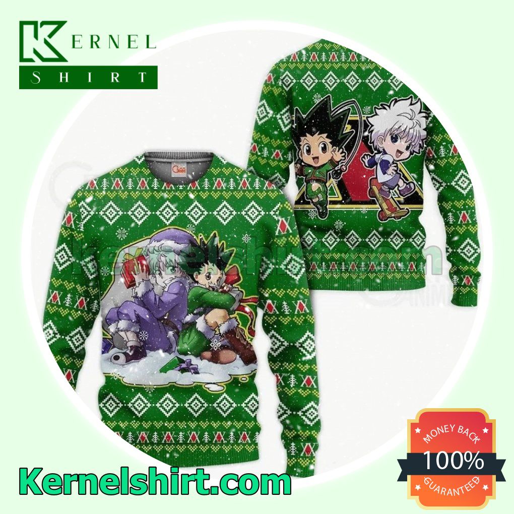 Gon & Killua Hunter X Hunter Manga Anime Xmas Knitted Sweaters