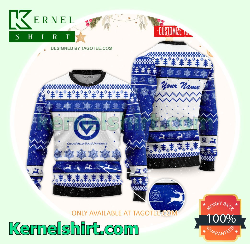 Grand Valley State University Logo Xmas Knit Jumper Sweaters