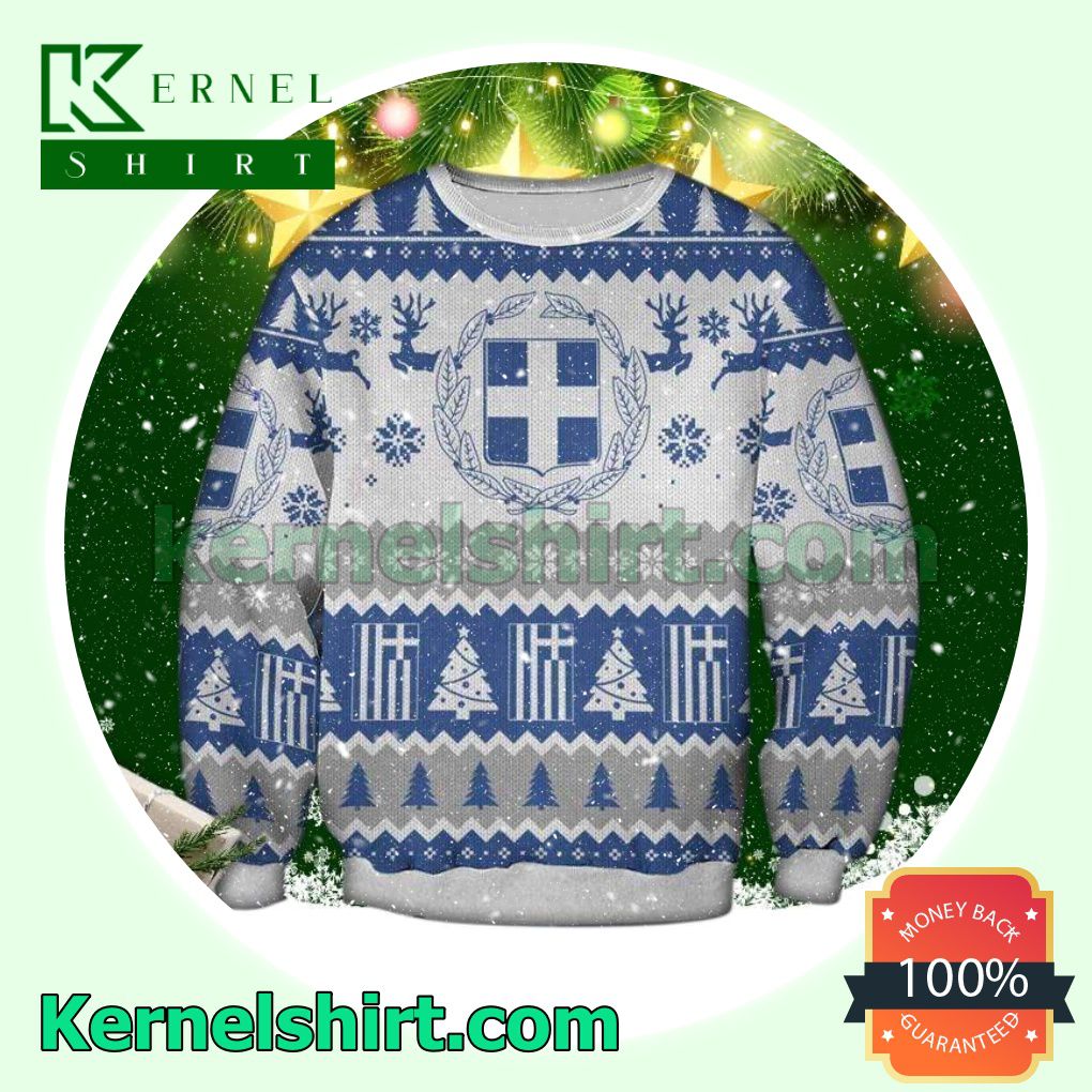 Greece Knitted Christmas Jumper