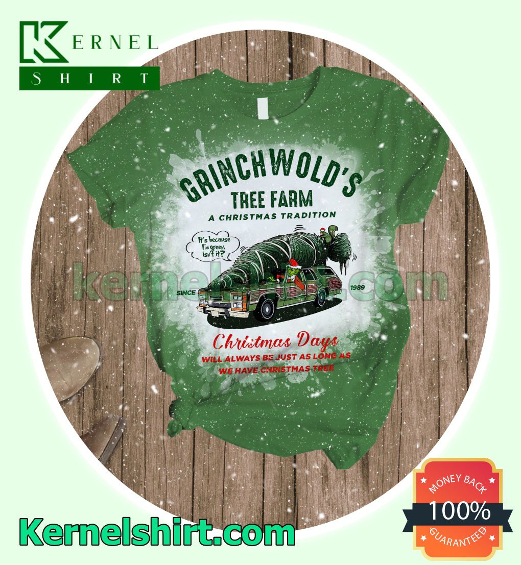 Grinch Wold's Tree Farm A Christmas Tradition Holiday Sleepwear a