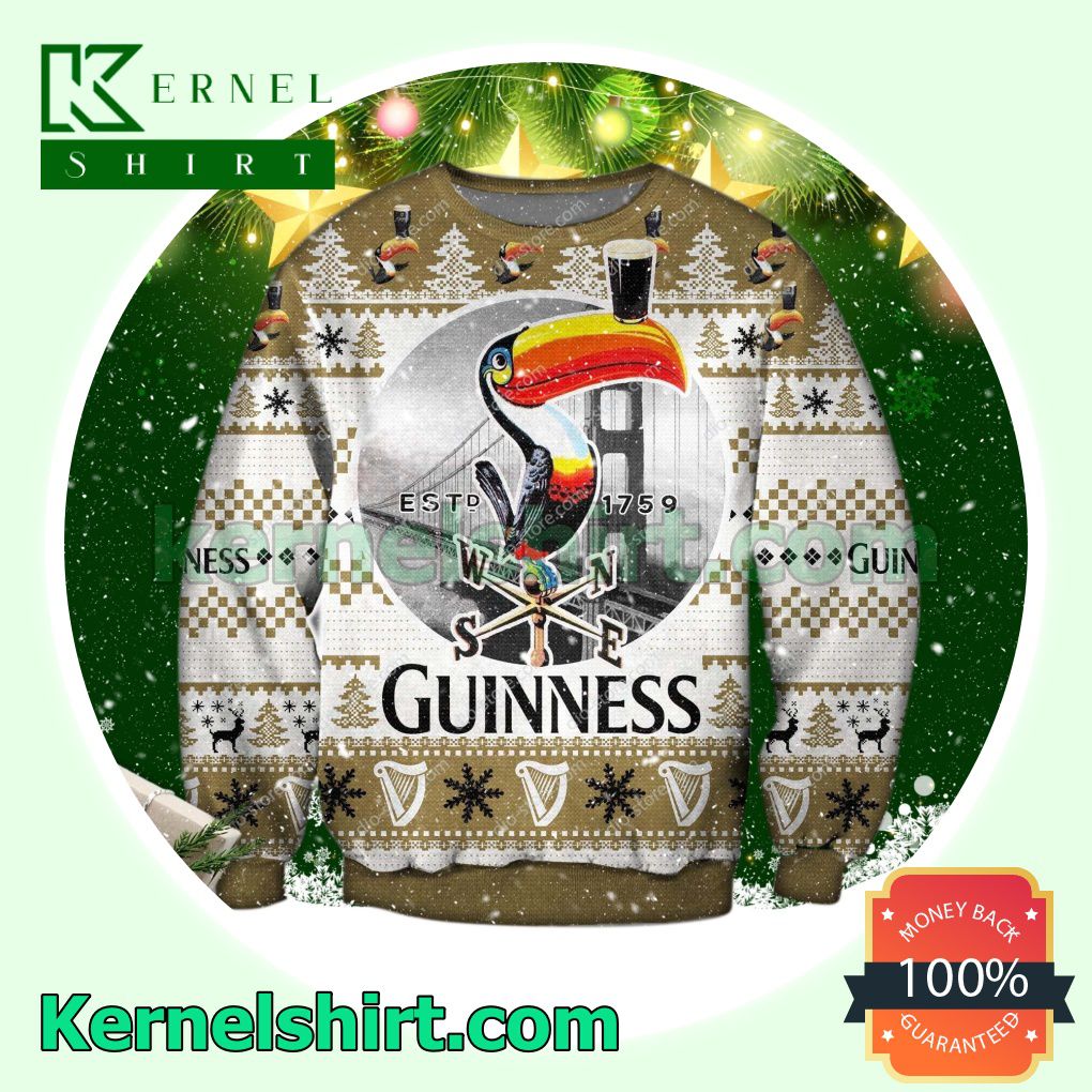 Guinness Beer 1759-Toucan Xmas Knitted Sweaters