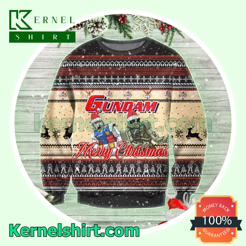 Gundam Merry Christmas Xmas Knitted Sweaters