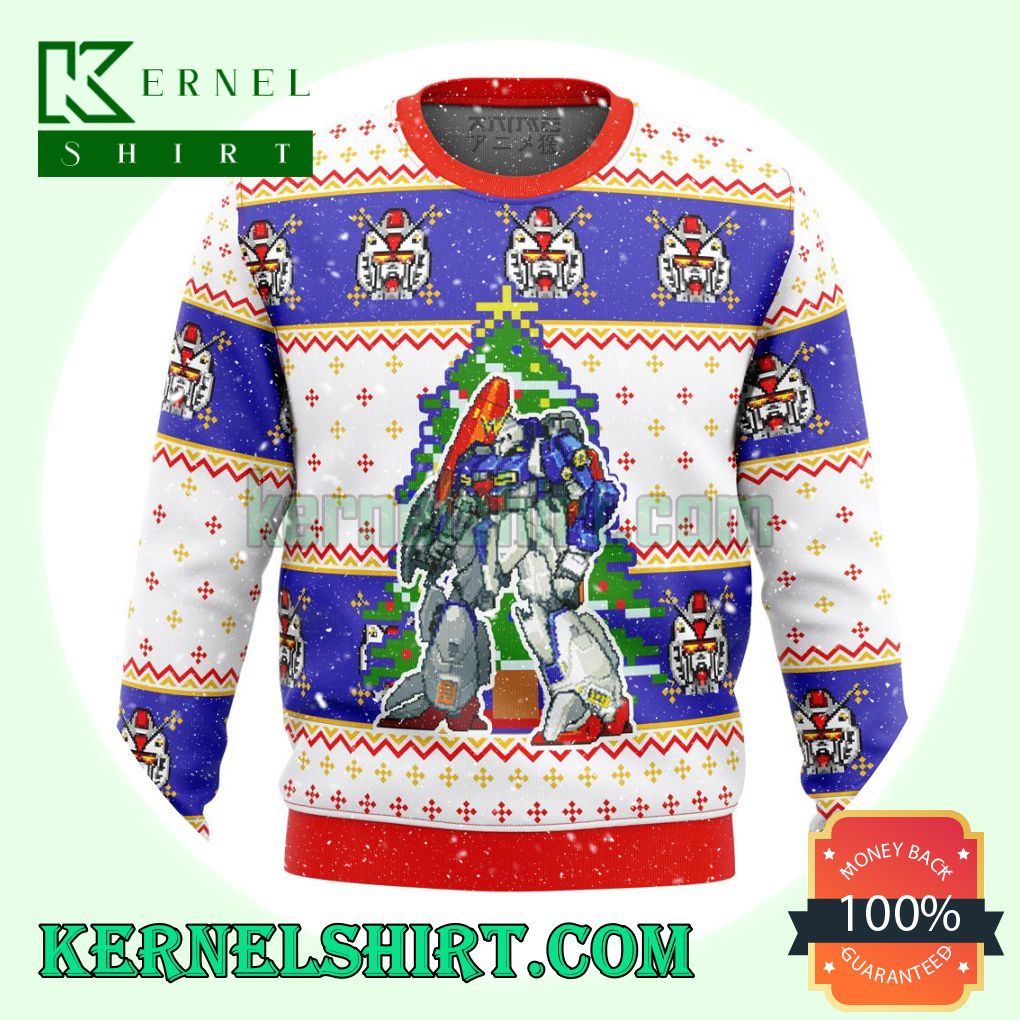 Gundam Xmas Manga Anime Knitting Christmas Sweatshirts