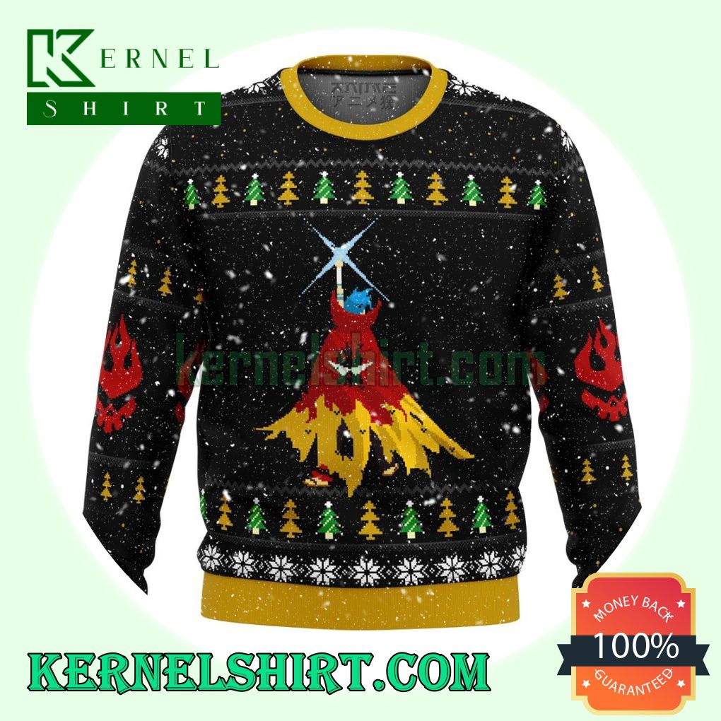 Gurren Lagann Kamina Manga Anime Knitting Christmas Sweatshirts