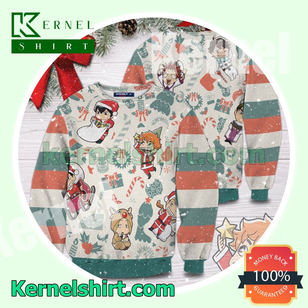 HAIKYU Christmas Knitted Christmas Sweatshirts