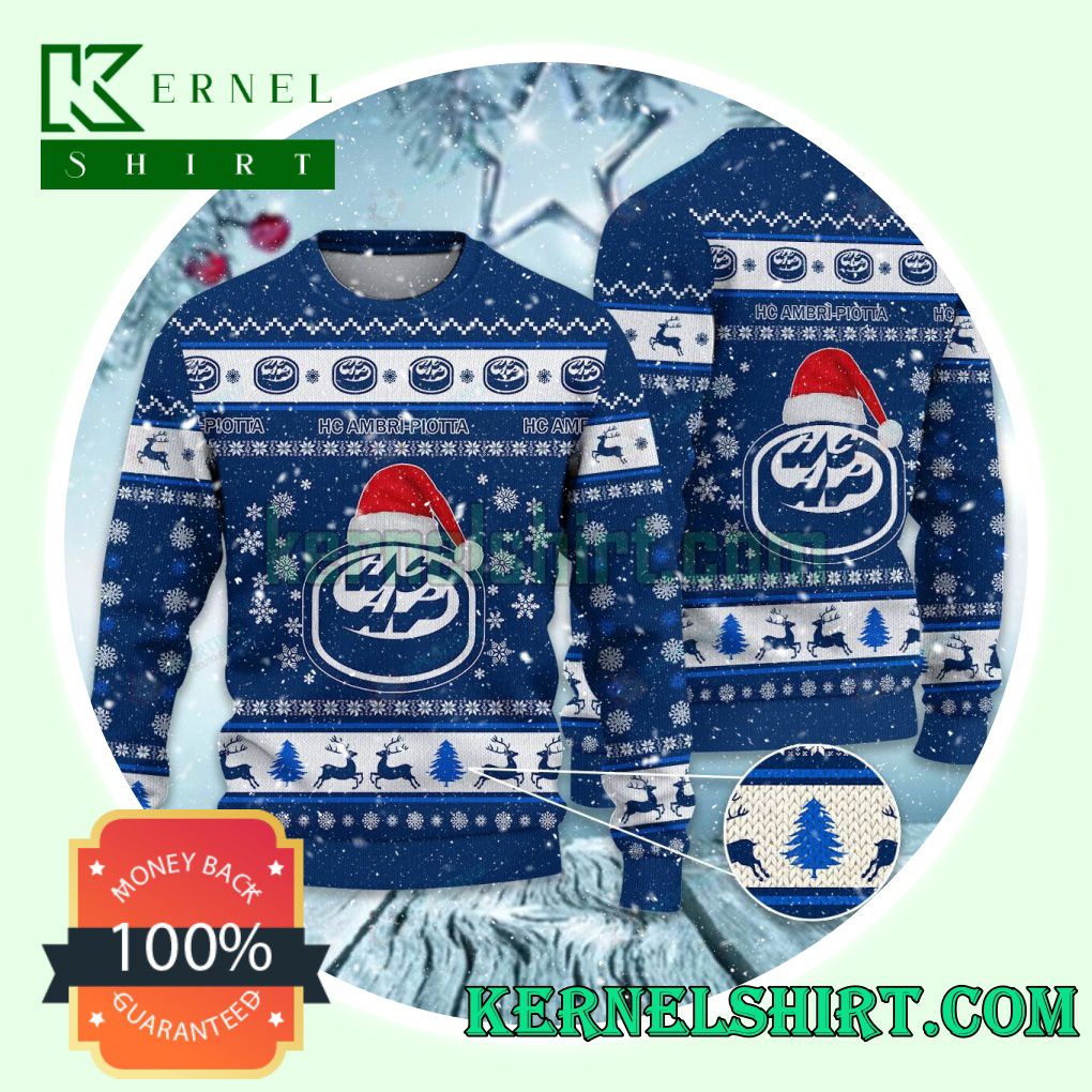 HC Ambri-Piotta Club Snowflake Xmas Knit Sweaters