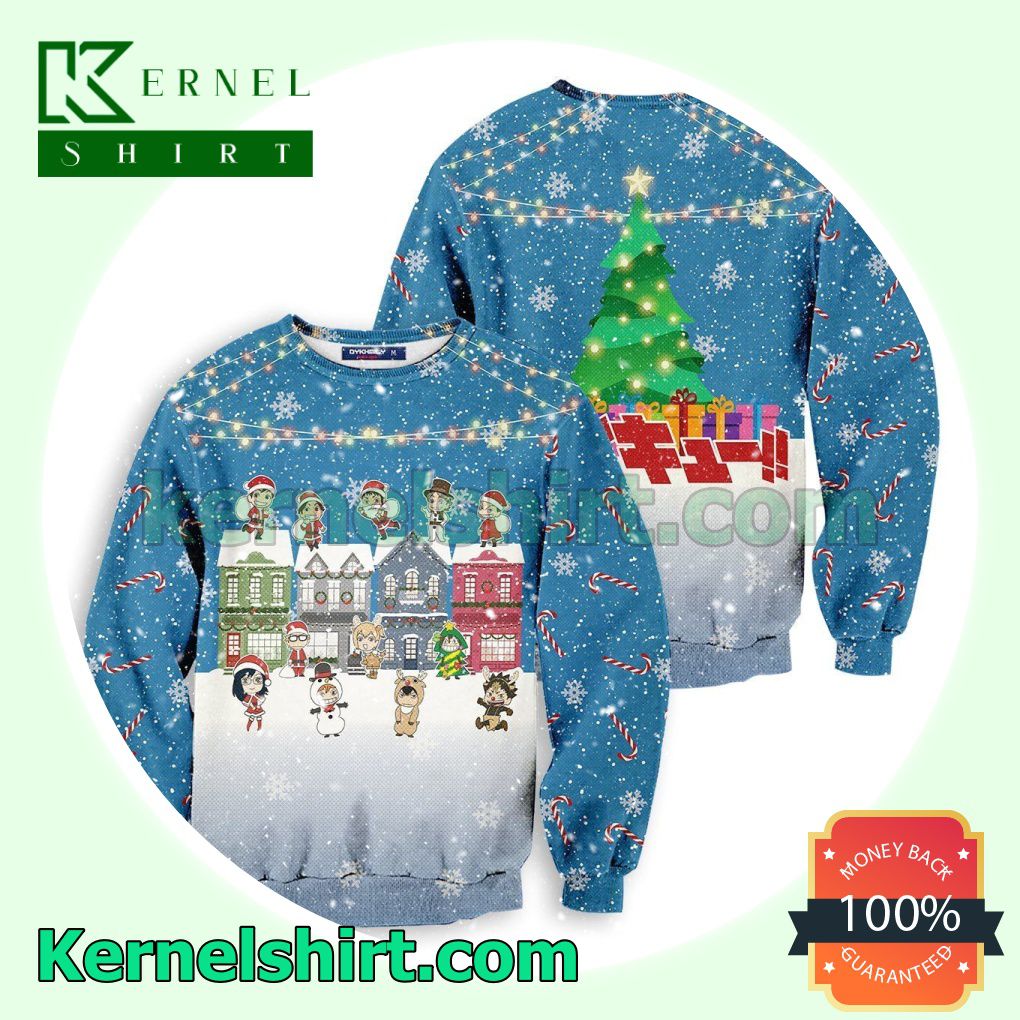 Haikyuu Fly High Pine Tree Anime Manga Knitted Christmas Jumper