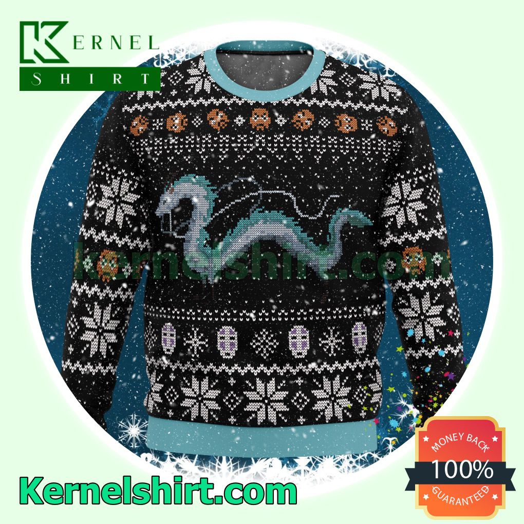 Haku Spirited Away Anime Knitted Christmas Jumper