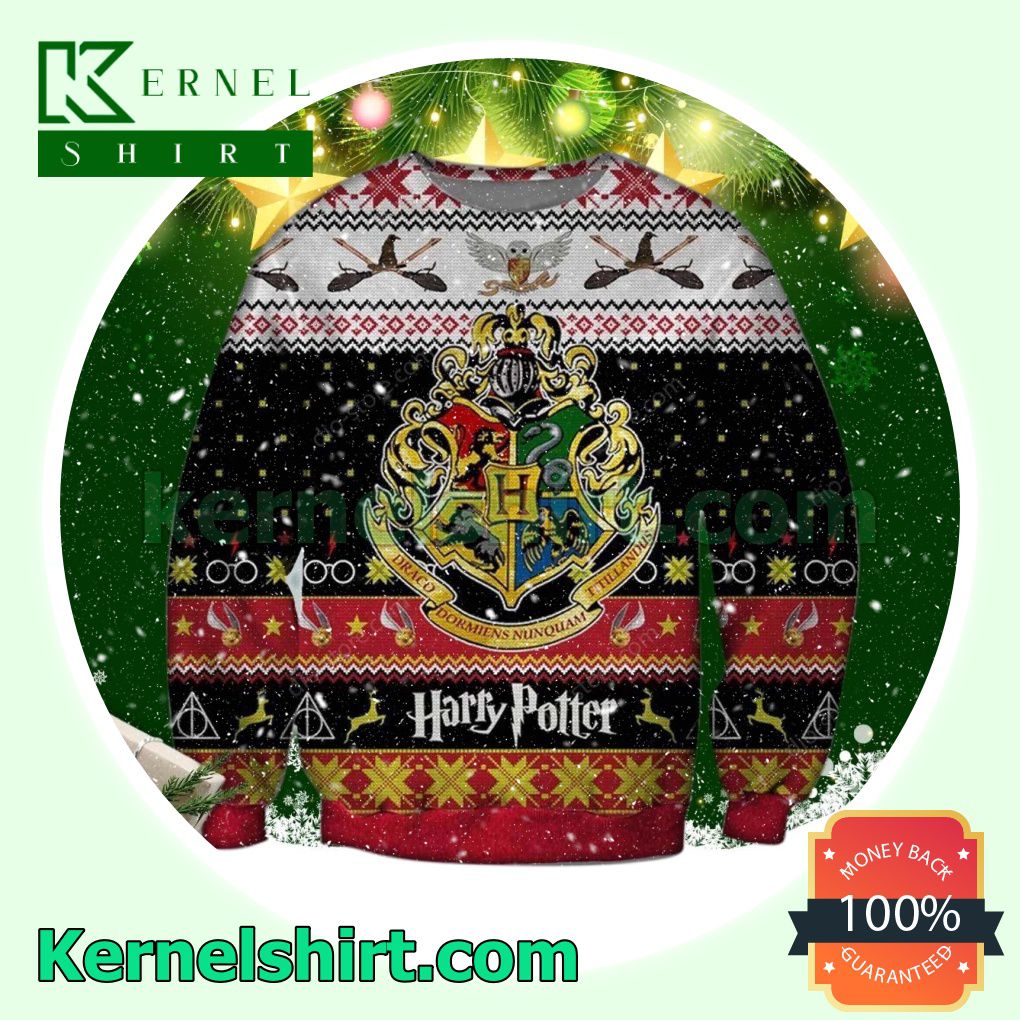 Harry Potter Logo Gryffindor Knitted Christmas Jumper