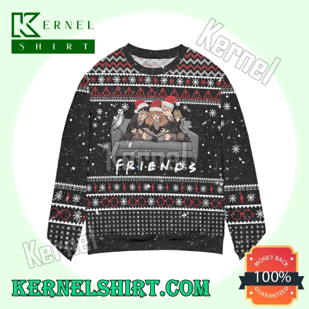 Harry Potter X Friends Snowflake Knitted Christmas Sweatshirts