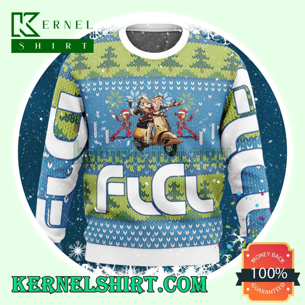 Haruhara Haruku Naota Nandaba Flcl Fooly Cooly Pattern Christmas Sweatshirts