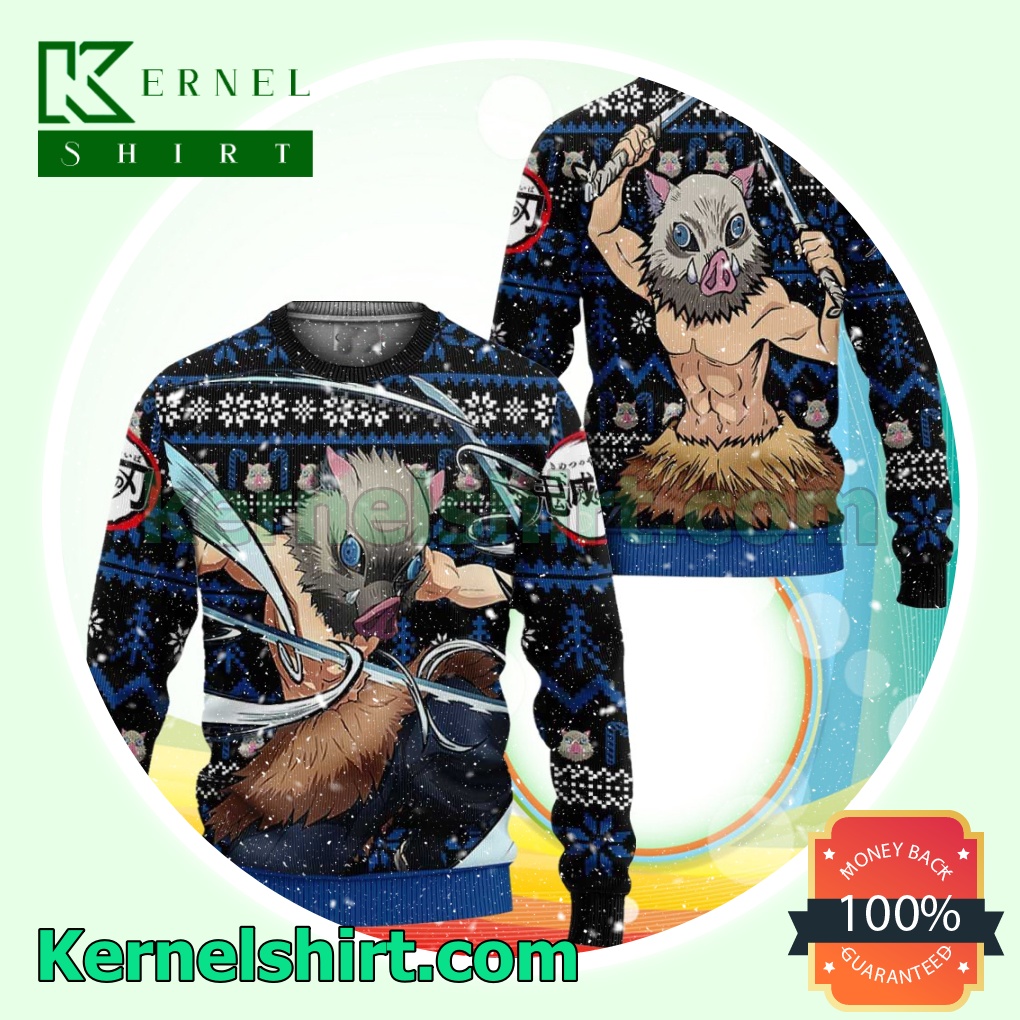 Hashibira Inosuke Demon Slayer Anime Knitted Christmas Jumper