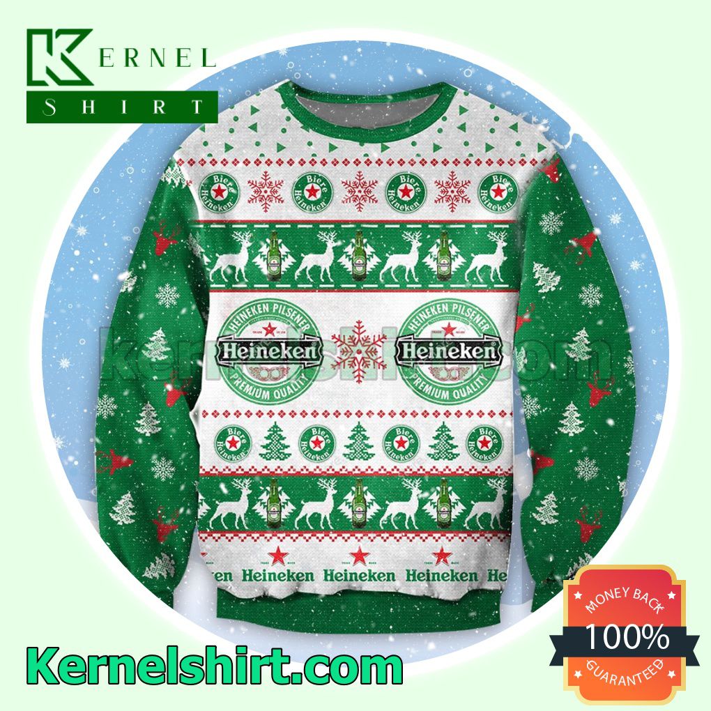 Heineken Pilsener Premium Quality Knitted Christmas Sweatshirts