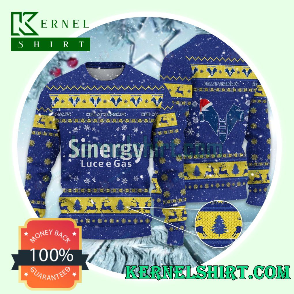 Hellas Verona FC Club Snowflake Xmas Knit Sweaters