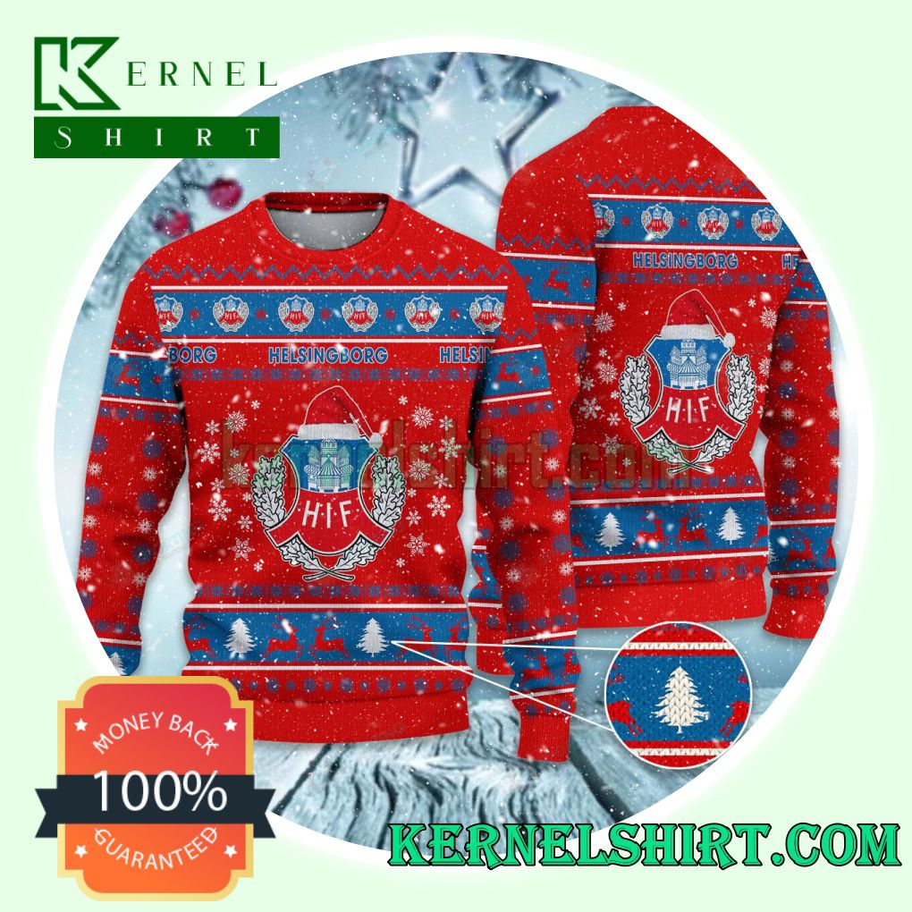 Helsingborgs IF Club Snowflake Xmas Knit Sweaters