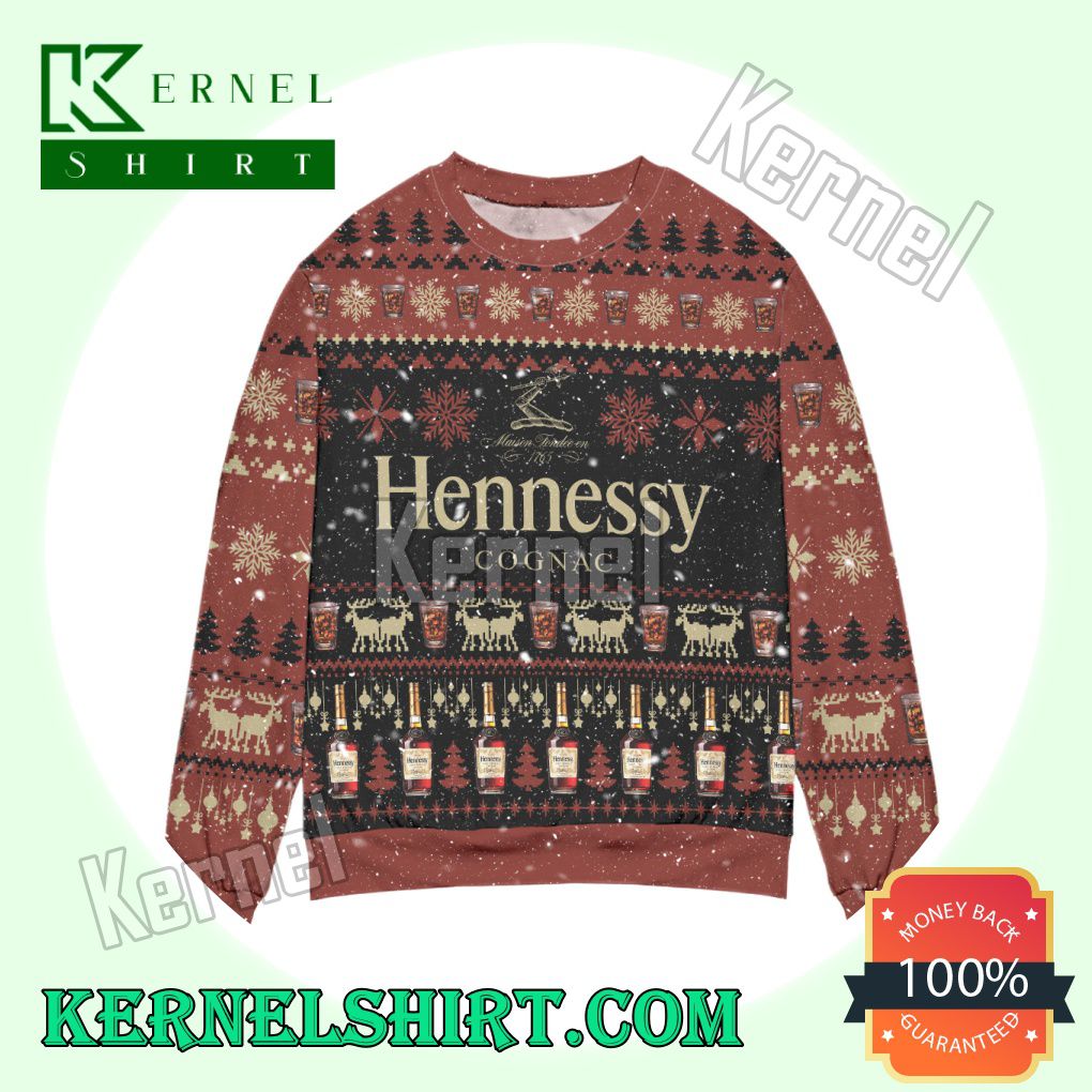 Hennessy Cognac Logo Knitted Christmas Sweatshirts