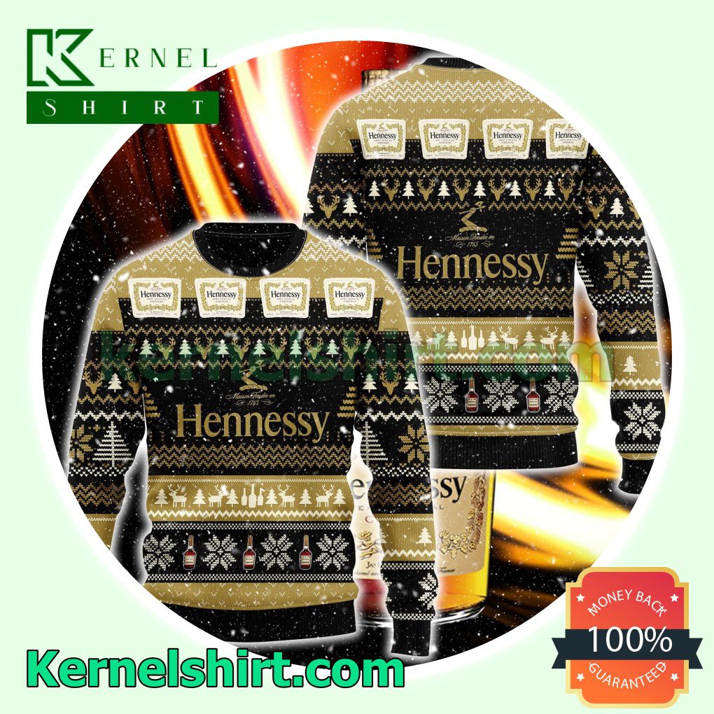 Hennessy Whiskey Alcohol Xmas Knitted Sweaters