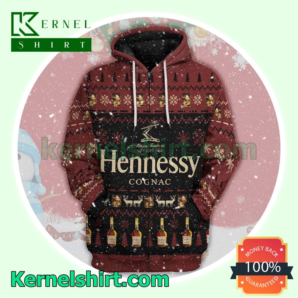 Hennesy Xmas Ugly Hoodie Jacket