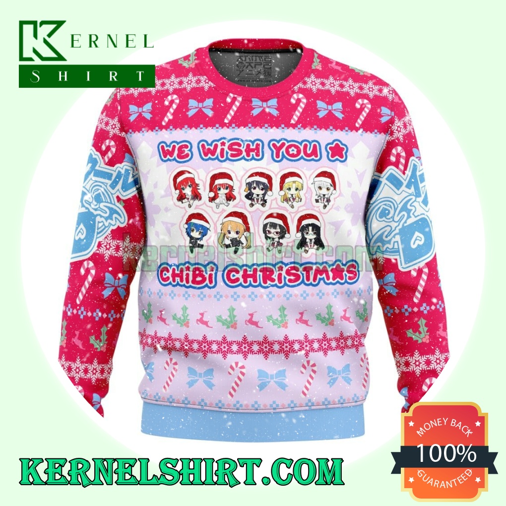 High School Dxd Chibi Girls Knitting Christmas Sweatshirts