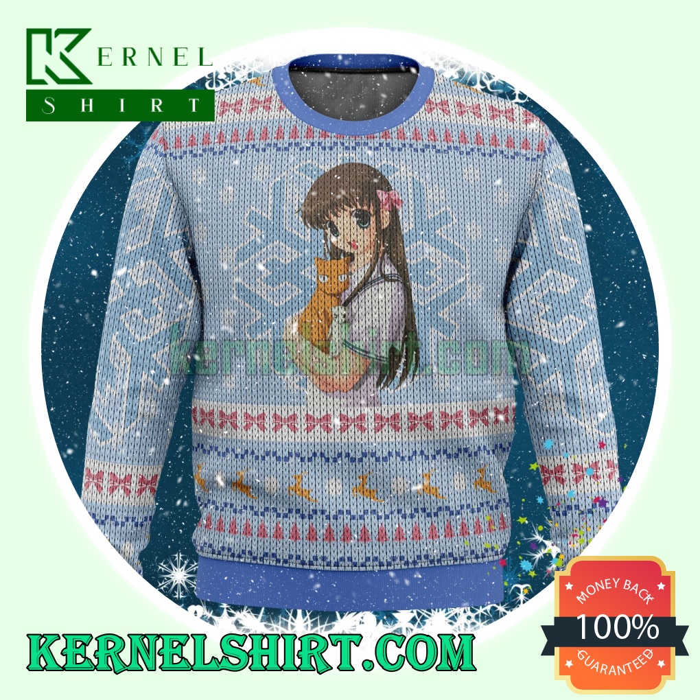 Honda Tooru Fruits Basket Anime Knitting Christmas Sweatshirts