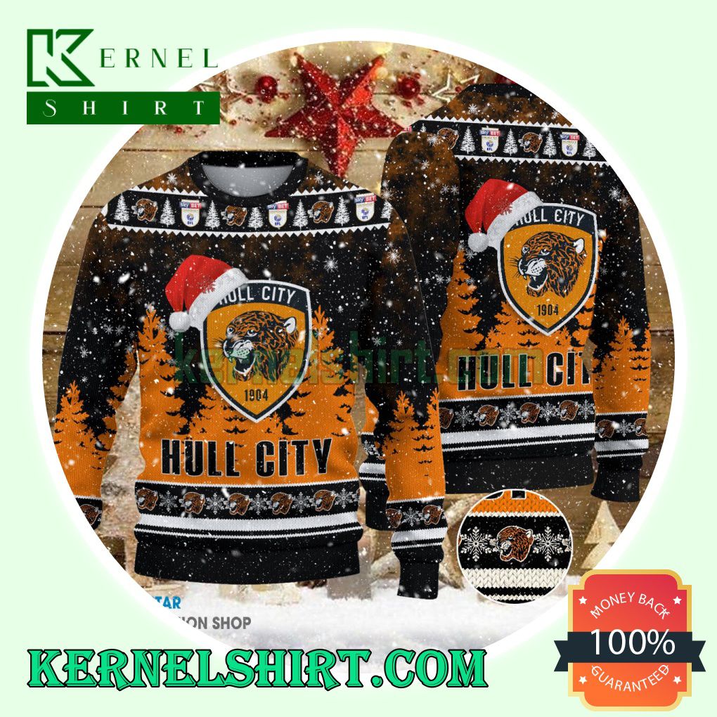 Hull City Club Santa Hat Xmas Knit Sweaters