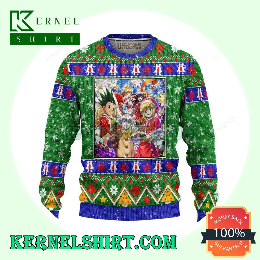 Hunter X Hunter Charracters Anime For Unisex Knitting Christmas Sweatshirts