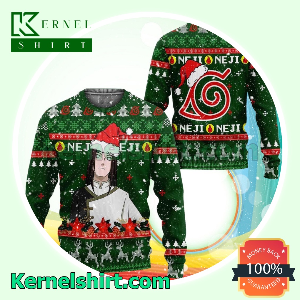 Hyuga Neji Naruto Anime Knitted Christmas Jumper