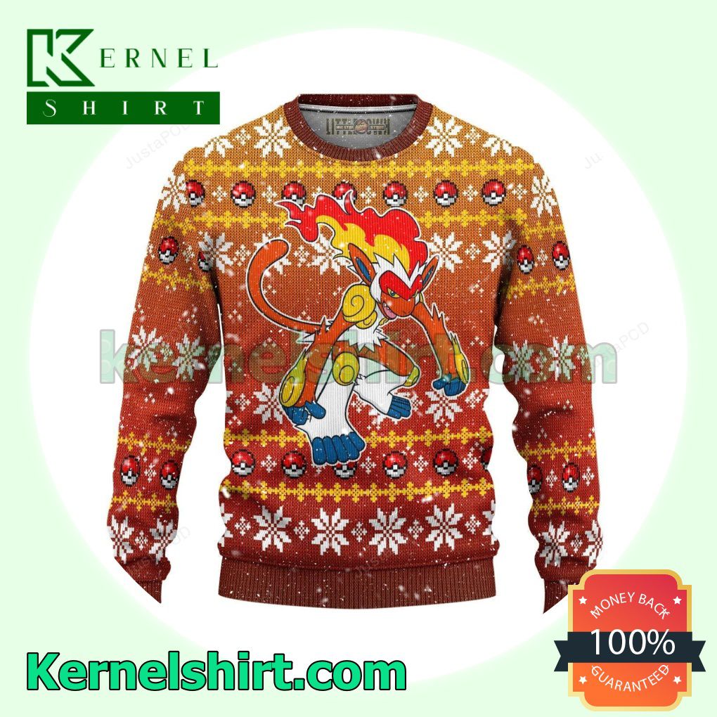 Infernape Pokemon Manga Anime Knitted Christmas Jumper