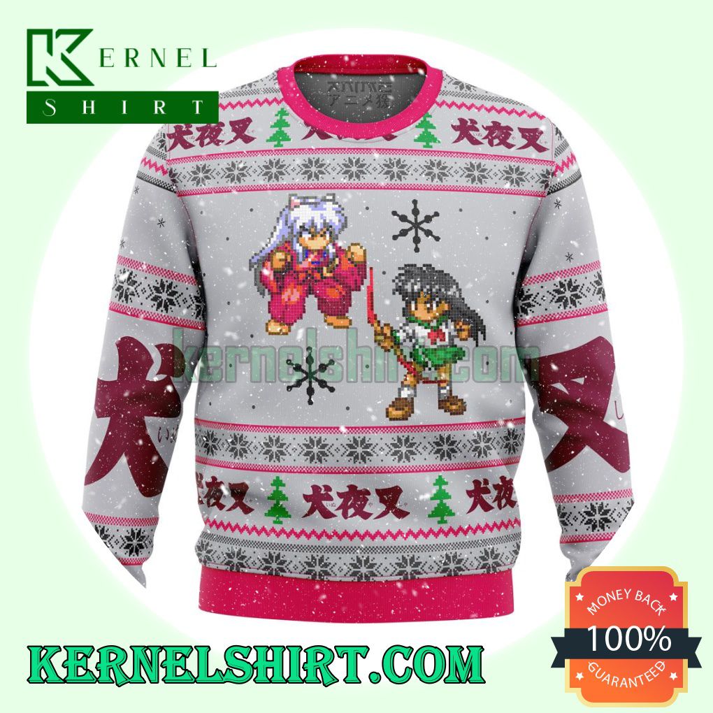 Inuyasha And Kagome Alt Anime Premium Knitting Christmas Sweatshirts