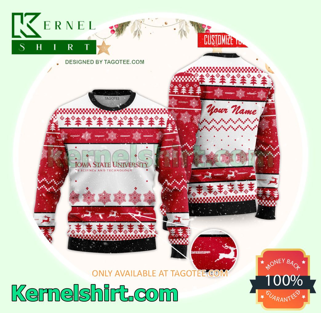 Iowa State University Logo Xmas Knit Jumper Sweaters