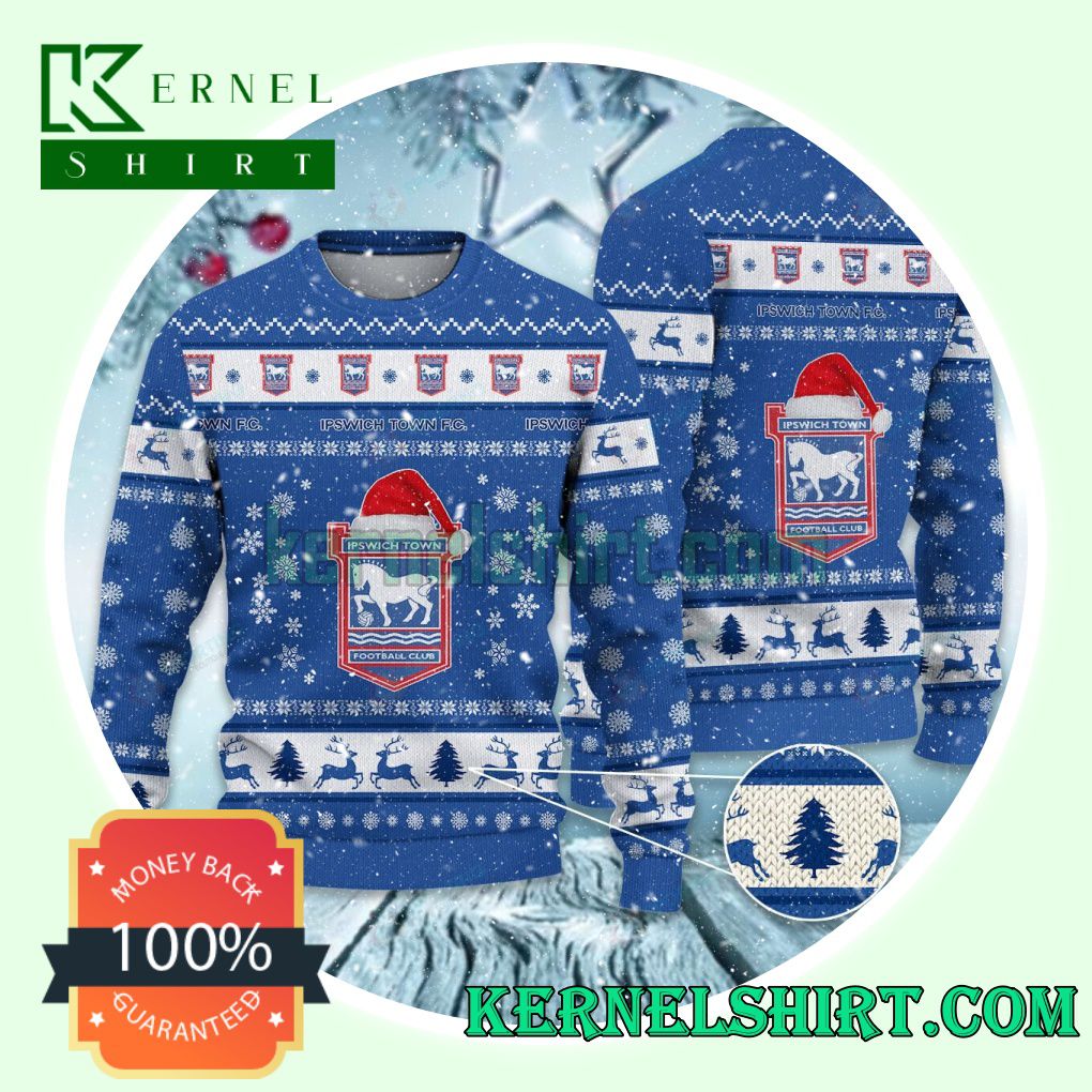 Ipswich Town F.C Club Snowflake Xmas Knit Sweaters