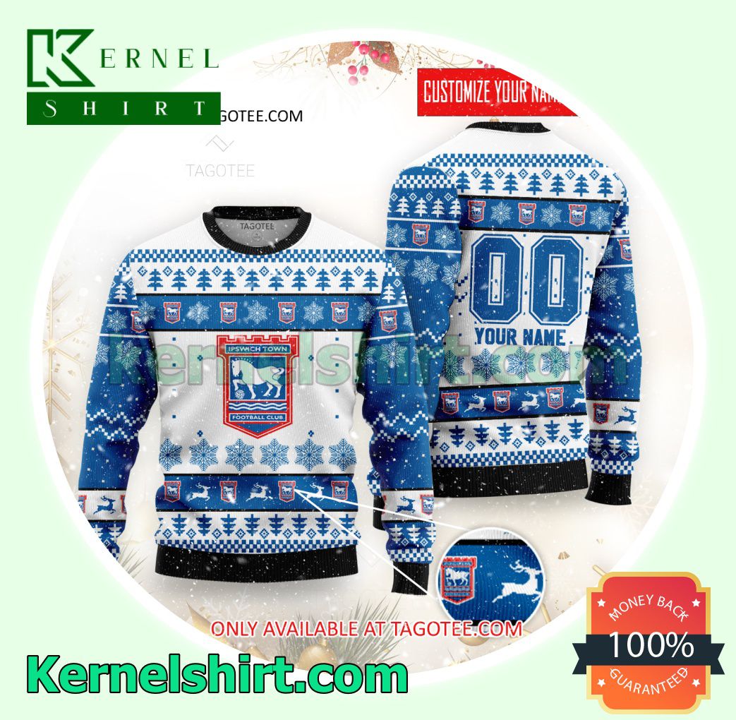 Ipswich Town Logo Xmas Knit Sweaters