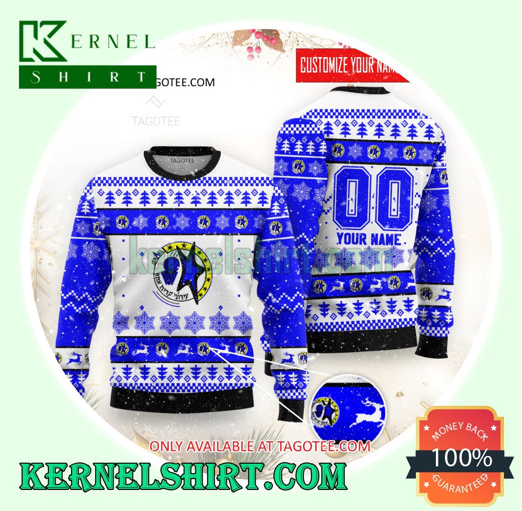 Ironi Kiryat Ata Logo Xmas Knit Sweaters