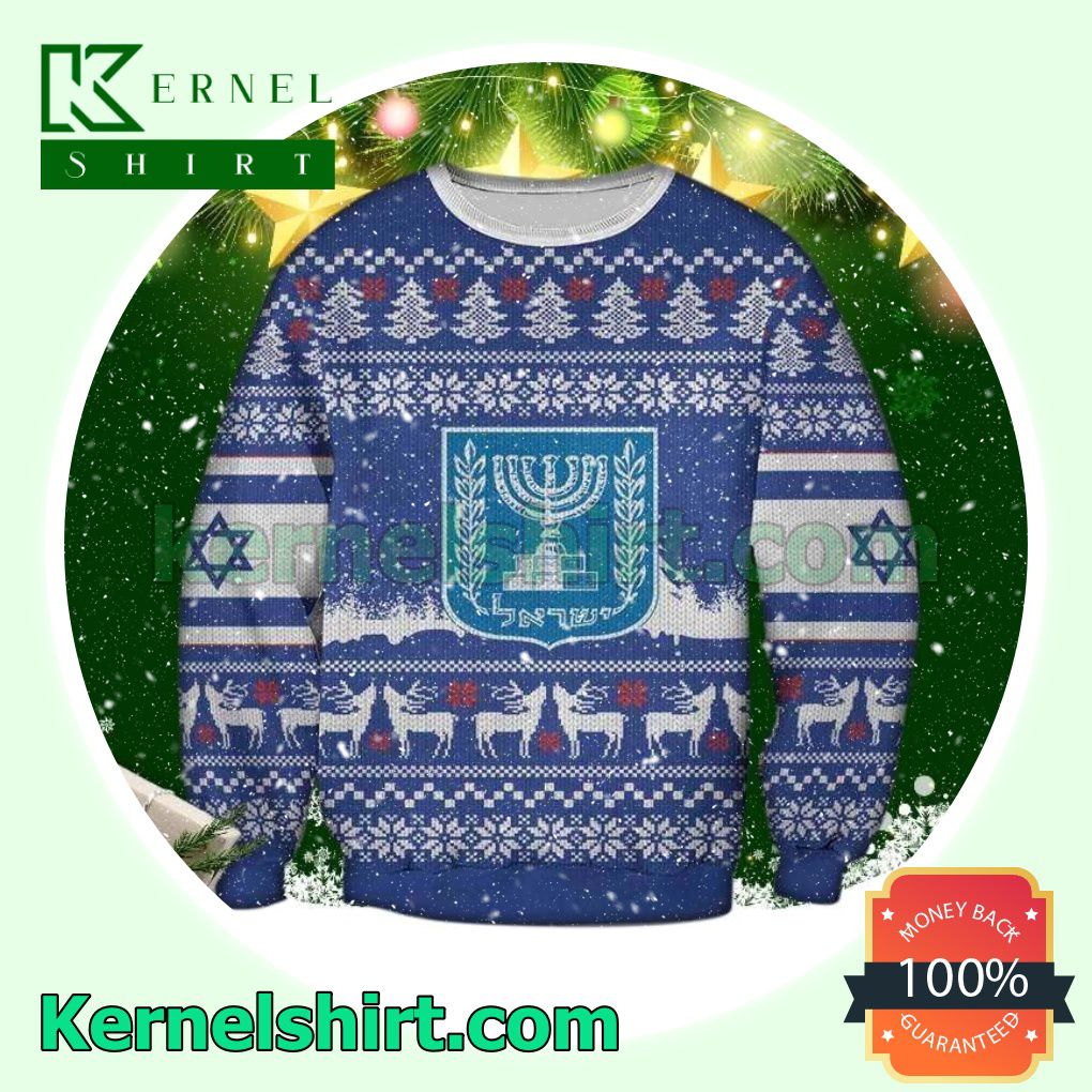 Israel Garden Flag Knitted Christmas Jumper