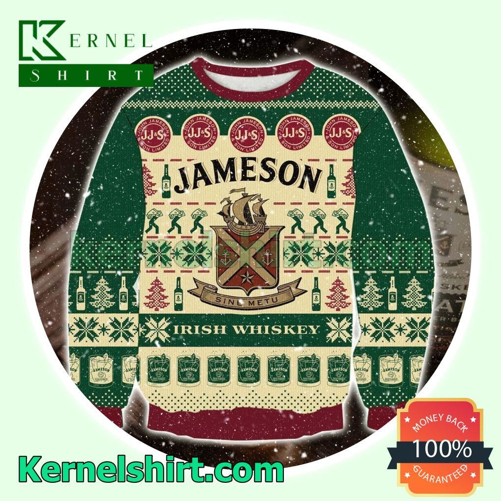 Jameson Irish Whiskey Knitted Christmas Sweatshirts