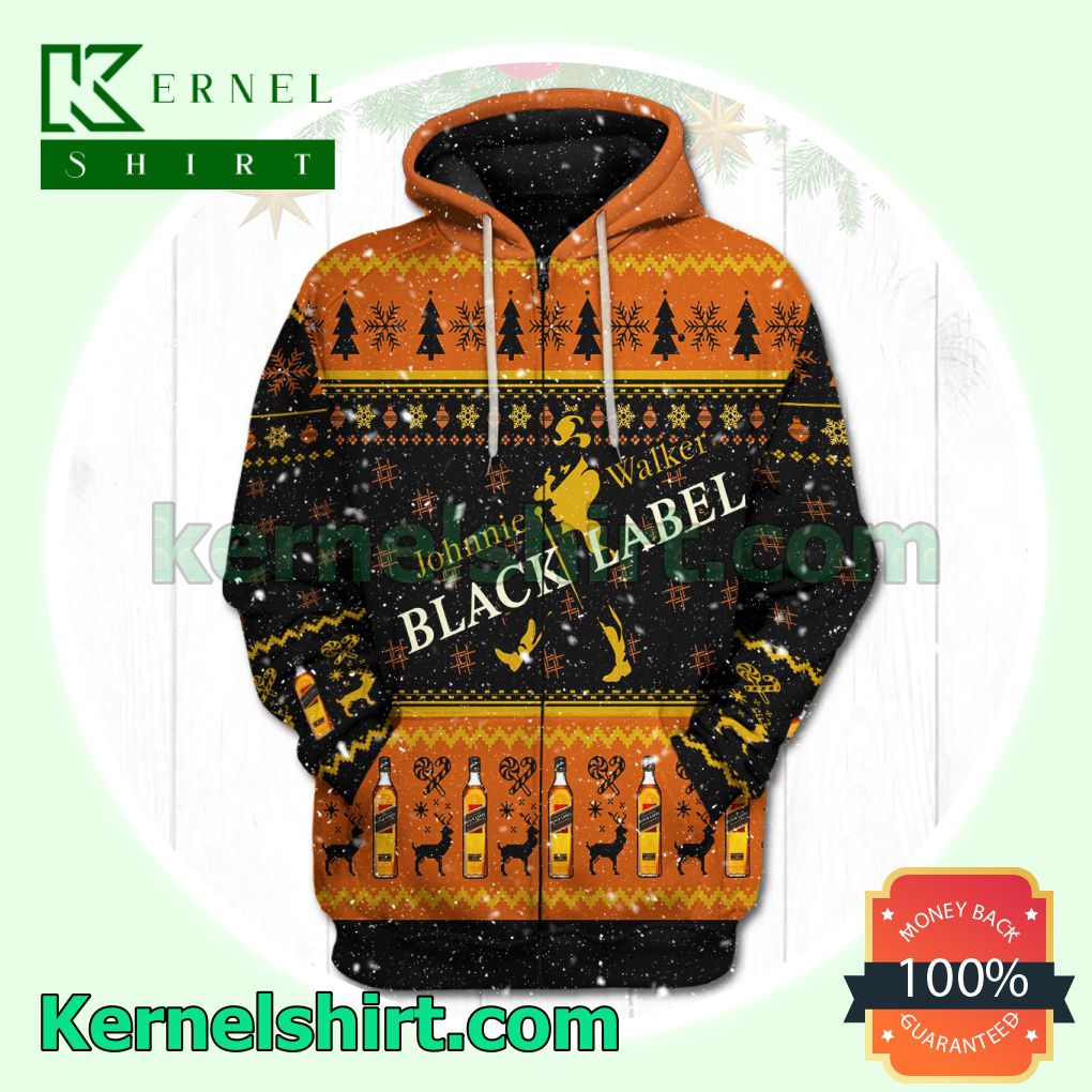 Johnnie Walker Xmas Ugly Hoodie Jacket