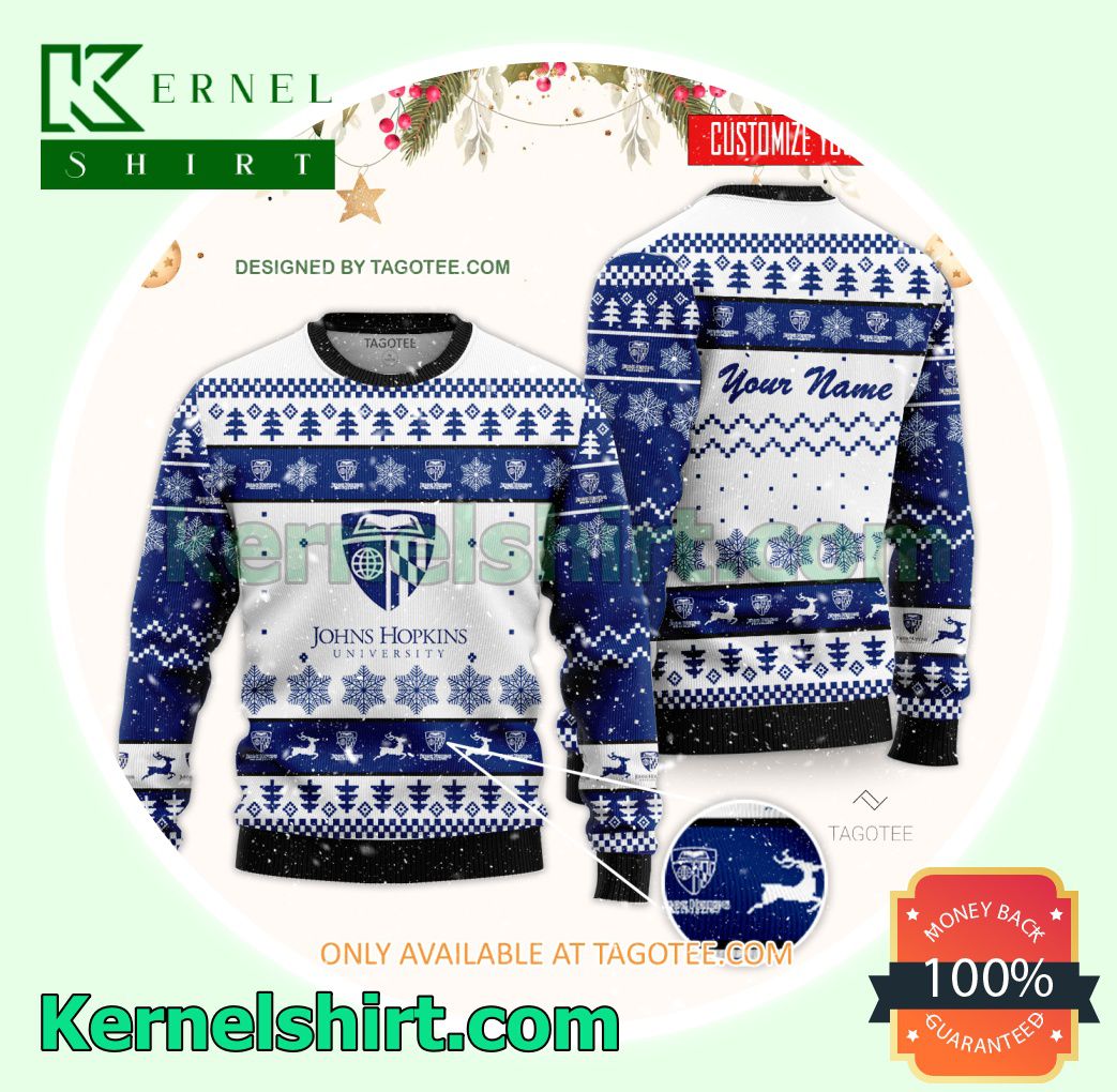 Johns Hopkins University Logo Xmas Knit Jumper Sweaters