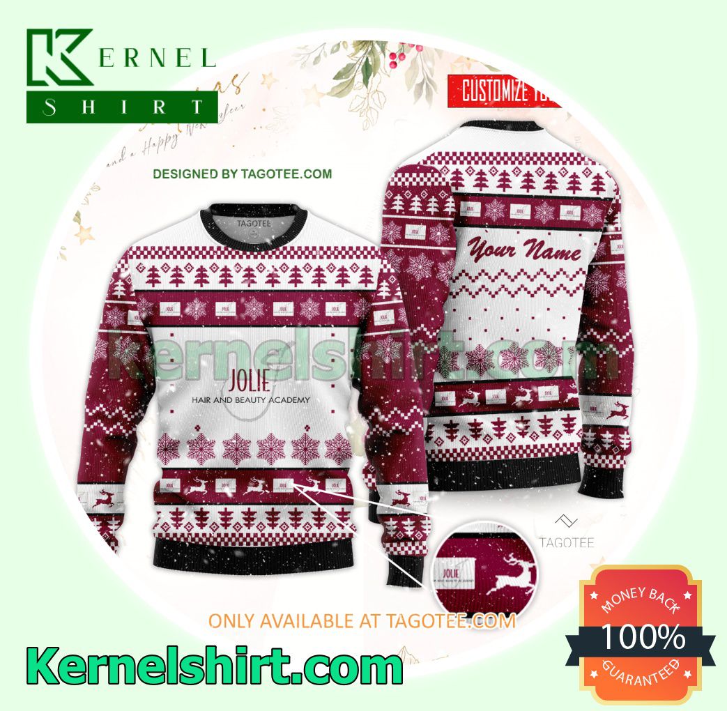 Jolie Hair and Beauty Academy-Hazleton Logo Xmas Knit Jumper Sweaters