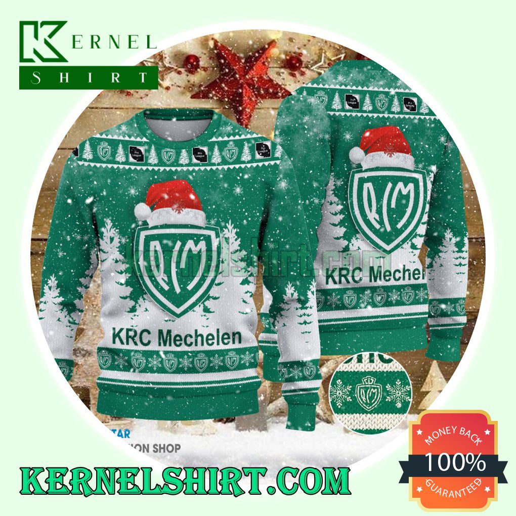 K.R.C. Mechelen Club Santa Hat Xmas Knit Sweaters