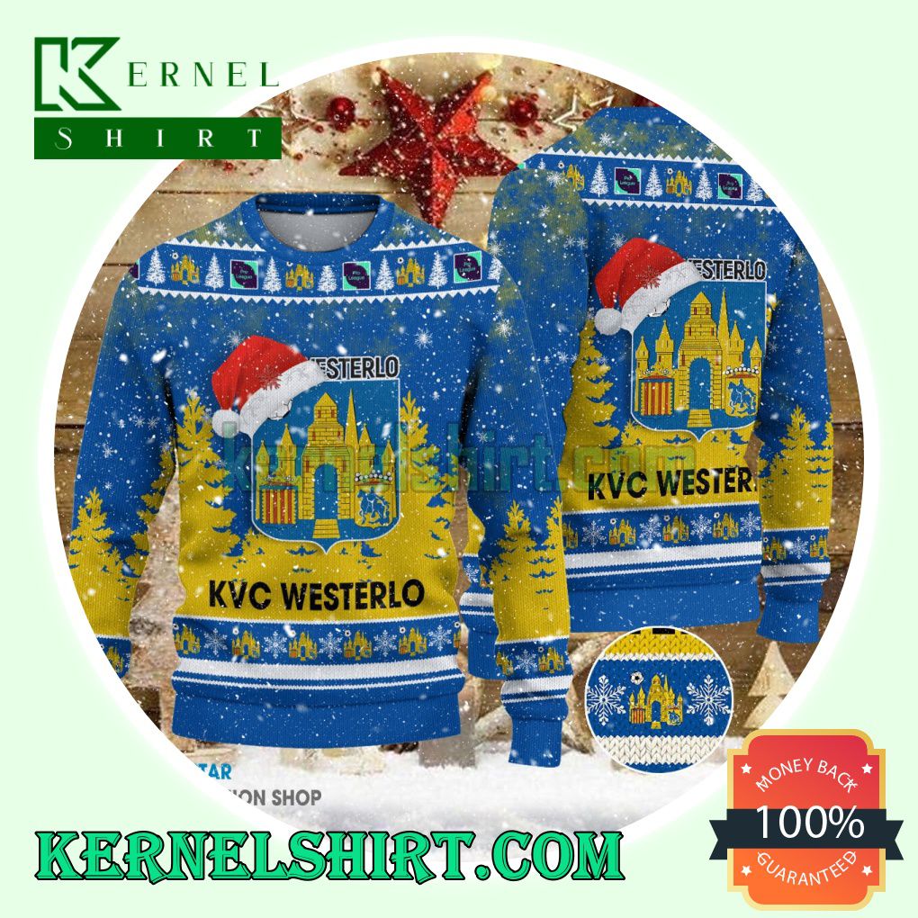 K.V.C. Westerlo Club Santa Hat Xmas Knit Sweaters