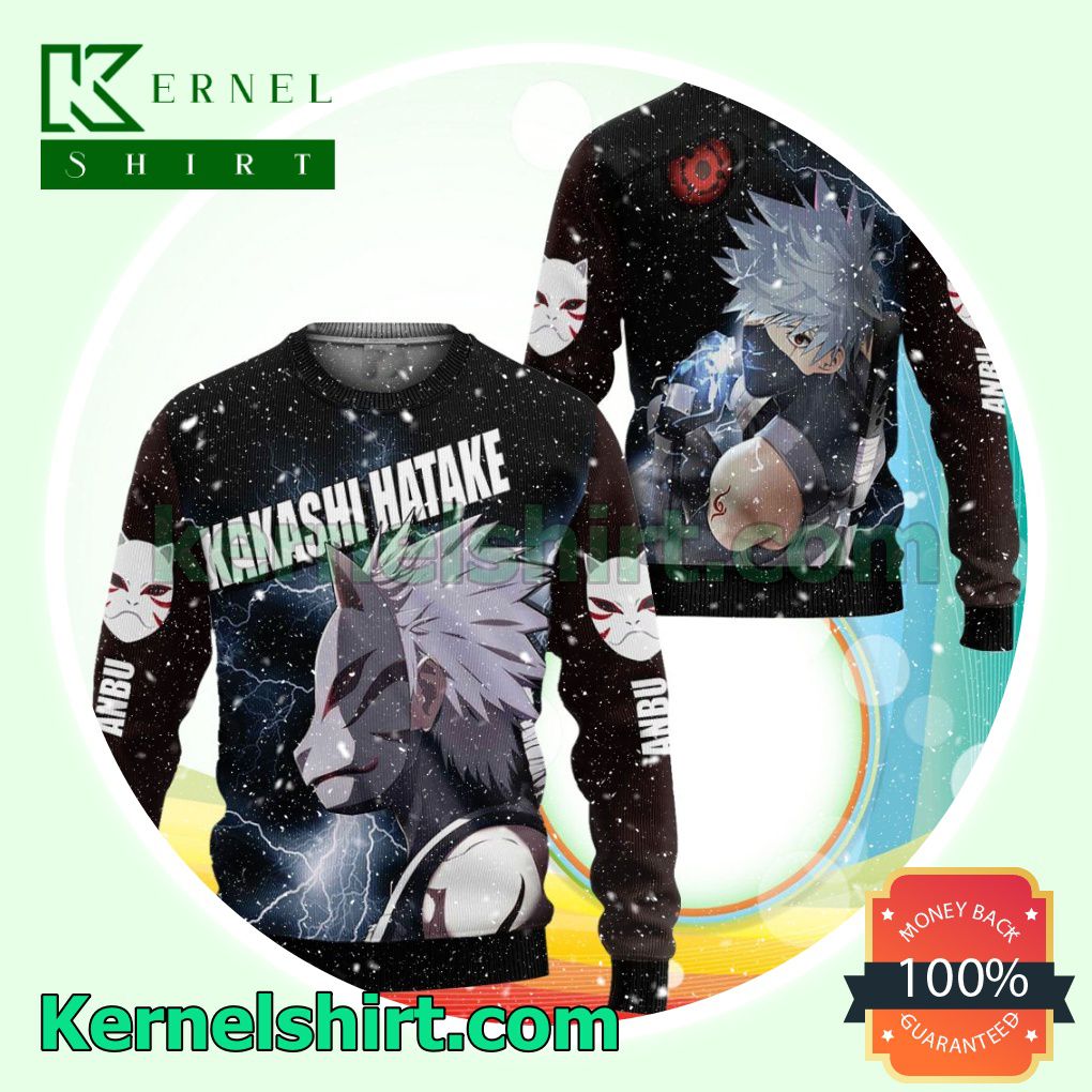 Kakashi Hakate Naruto Manga Anime Knitted Christmas Jumper