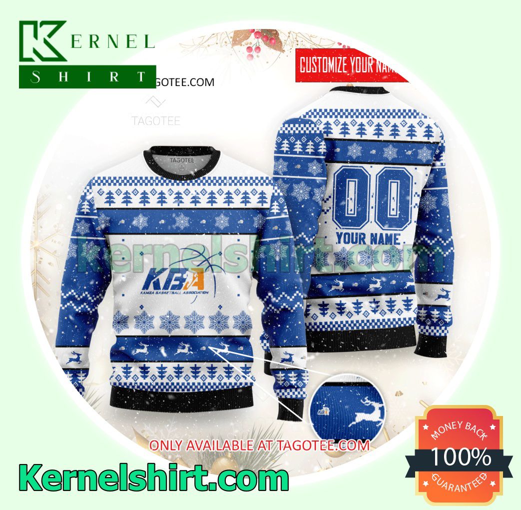 Kamza Basket Basketball Club Logo Xmas Knit Sweaters