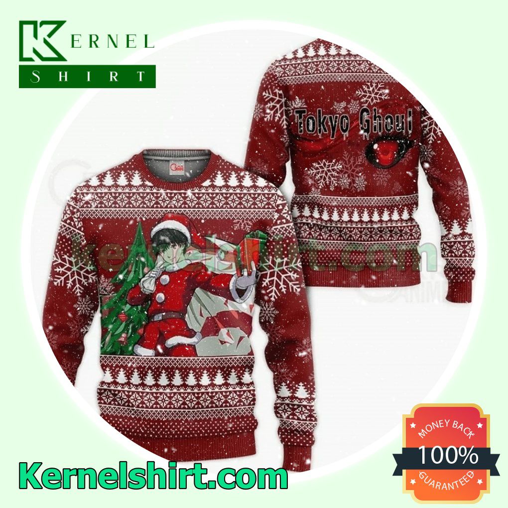 Kaneki Ken Tokyo Ghoul Anime Knitted Christmas Jumper