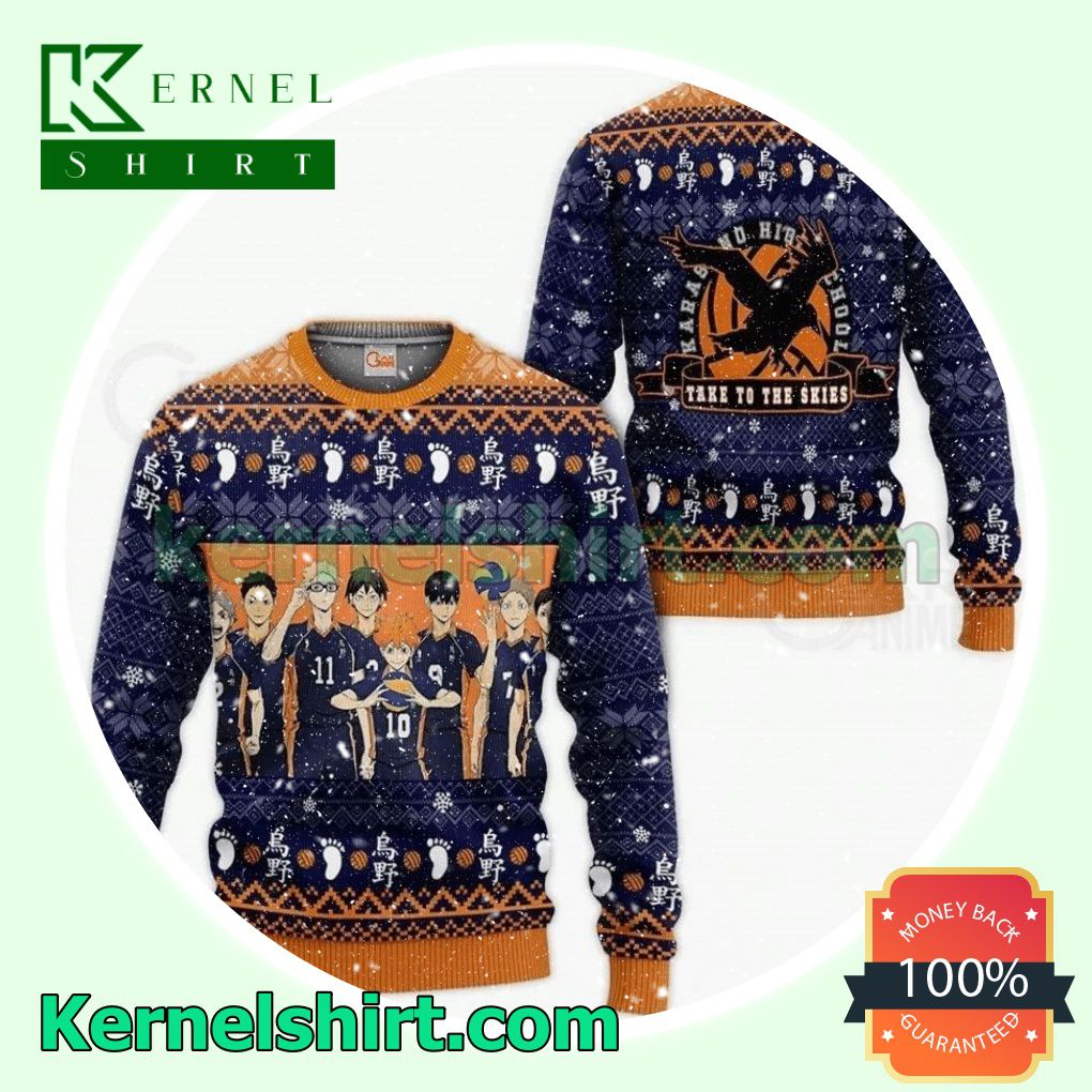 Karasuno Haikyuu Poster Anime Knitted Christmas Jumper