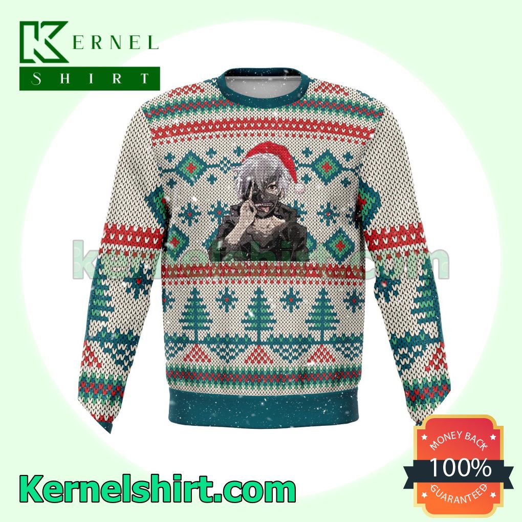 Ken Kaneki Tokyo Ghoul Anime Premium Knitted Christmas Jumper