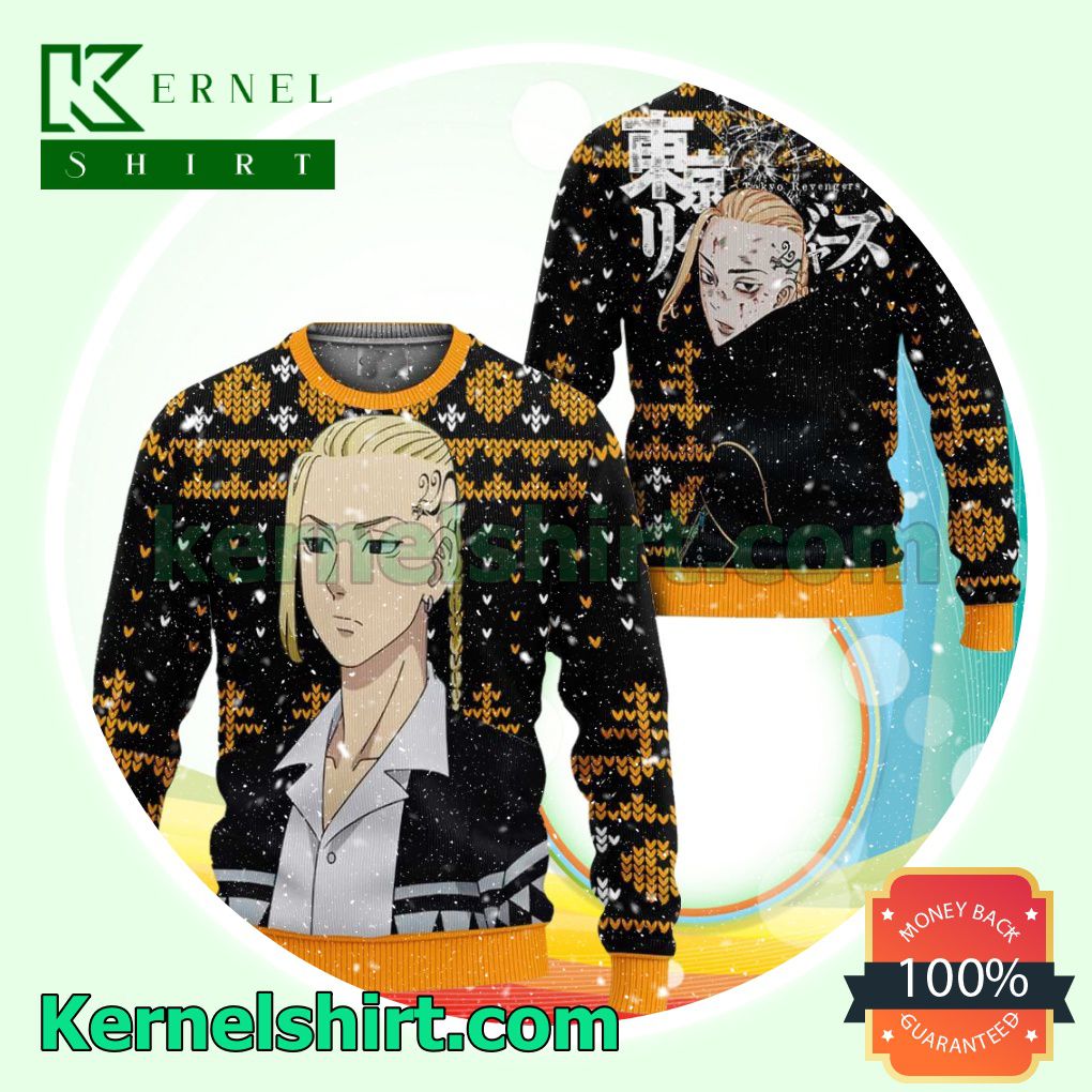 Ken Ryuuguuji Draken Anime Tokyo Revengers Xmas Gifts Knitted Christmas Jumper