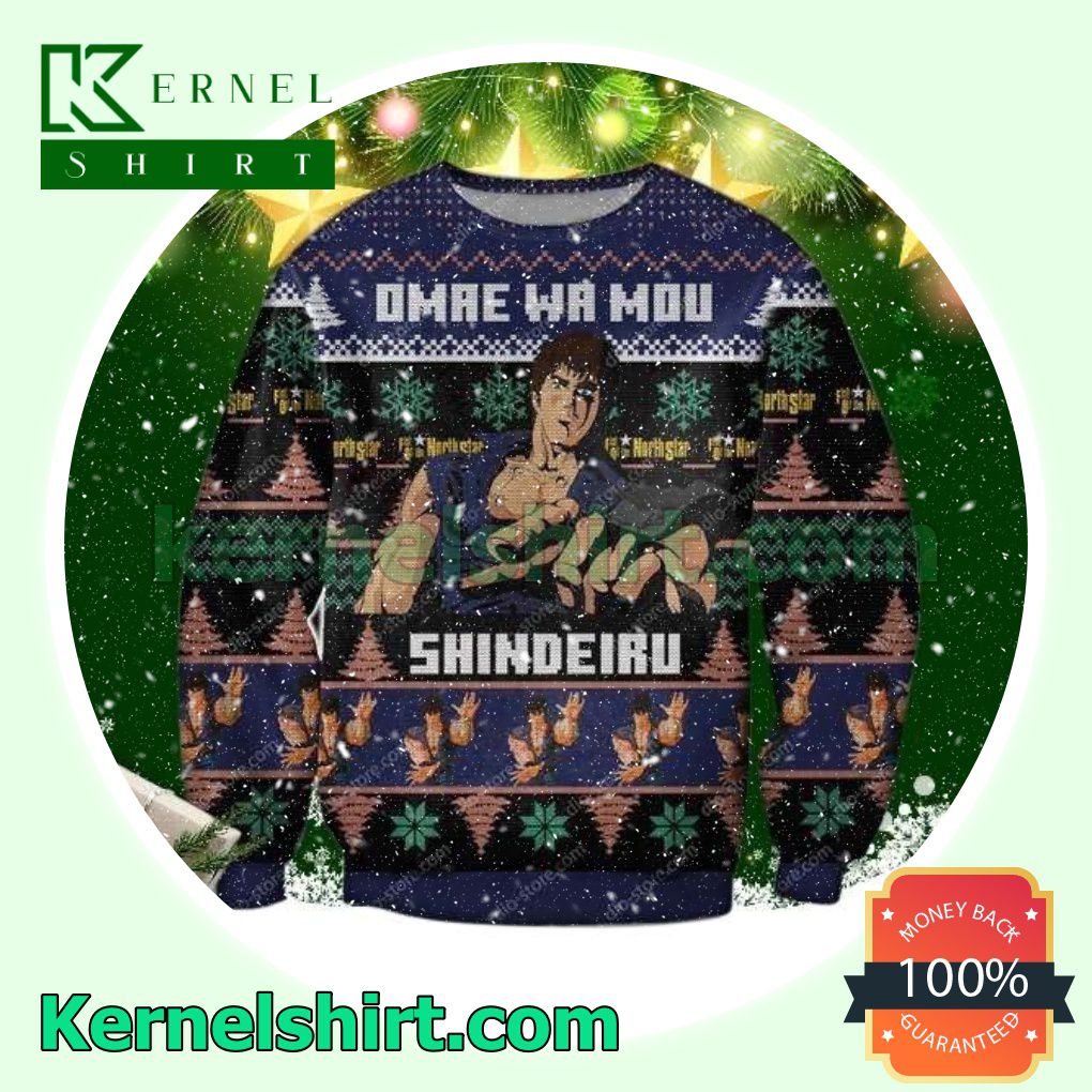 Kenshiro Shindeiru Fist Of The North Star Manga Anime Xmas Knitted Sweaters